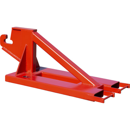 Shunting aid, with retainer hook for roll-on, roll-off containers, red.