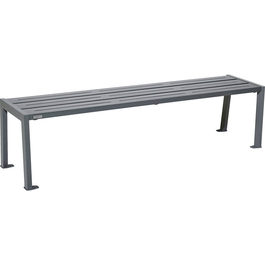SILAOS® steel park bench, length 1800 mm, charcoal.
