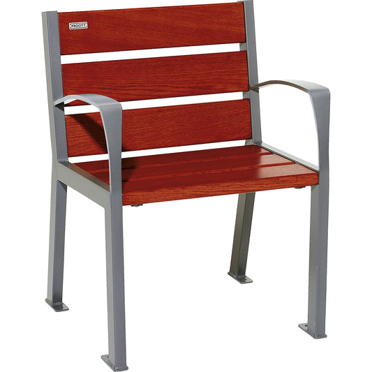 SILAOS® wooden chair, seat height 450 mm, charcoal, mahogany.