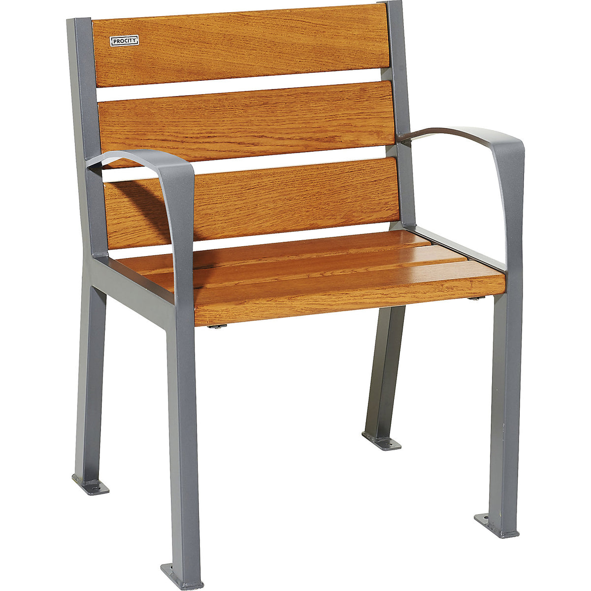 SILAOS® wooden chair, seat height 450 mm, charcoal, oak.