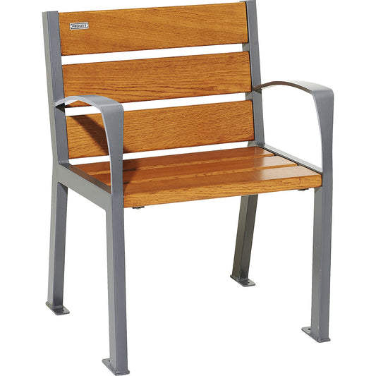 SILAOS® wooden chair, seat height 450 mm, charcoal, oak.