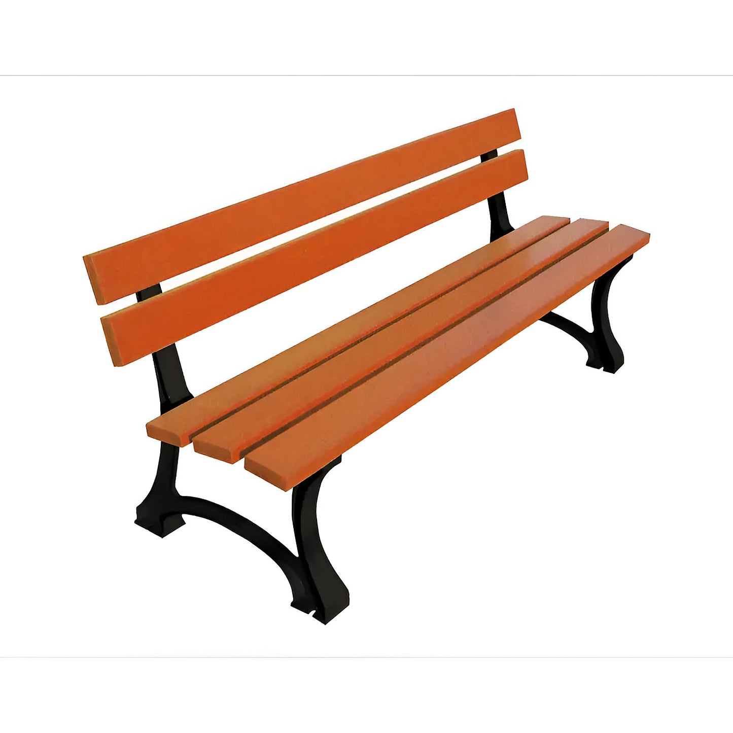 MORA bench, length 1800 mm, tropical wood, mahogany, black.