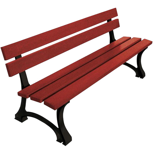 MORA bench, length 1800 mm, tropical wood, mahogany, black.