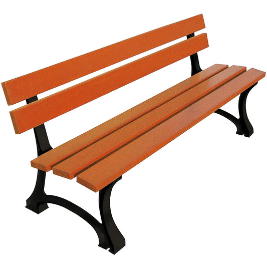 MORA bench, length 1800 mm, tropical wood, light oak, black.