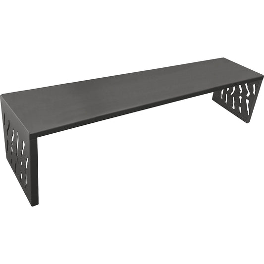 VENEDIG bench, seat depth 450 mm, charcoal.