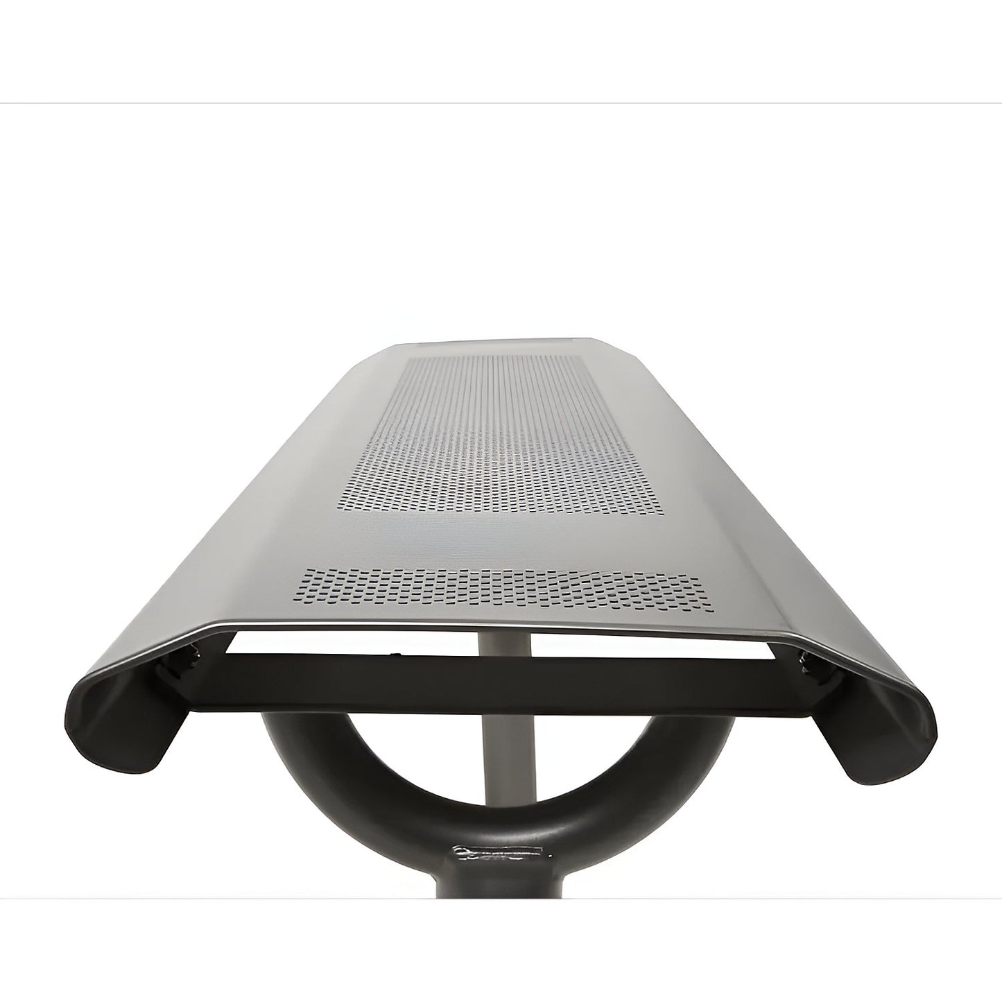 OSLO bench made of steel, seat height 450 mm, charcoal.