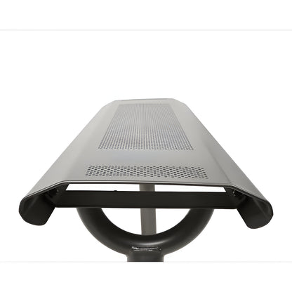 OSLO bench made of steel, seat height 450 mm, charcoal.