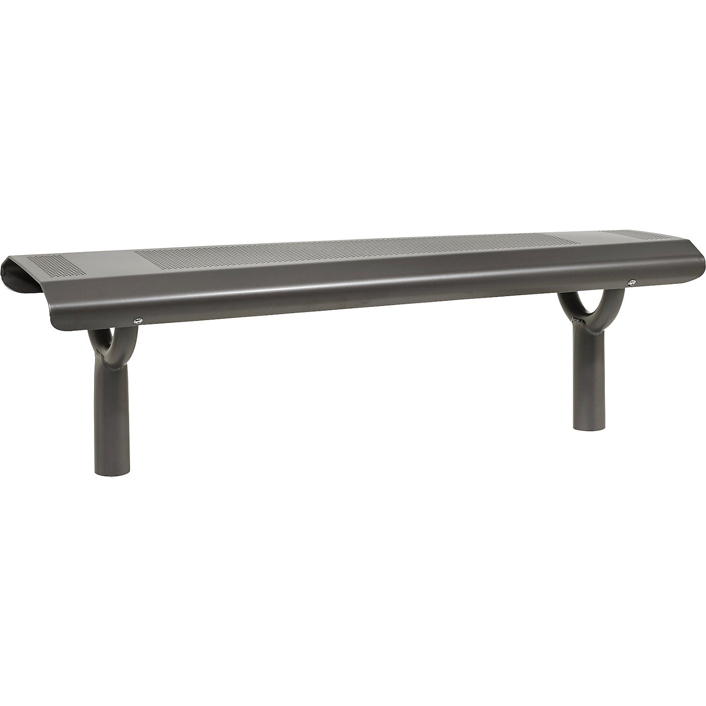 OSLO bench made of steel, seat height 450 mm, charcoal.