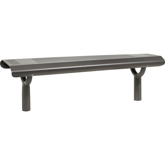 OSLO bench made of steel, seat height 450 mm, charcoal.