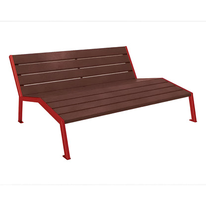 SILAOS® deck chair made of recycled plastic, zinc plated and powder coated, charcoal.