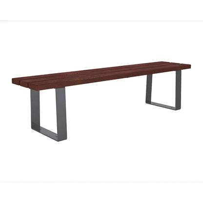 RIGA bench, made of recycled plastic, charcoal.