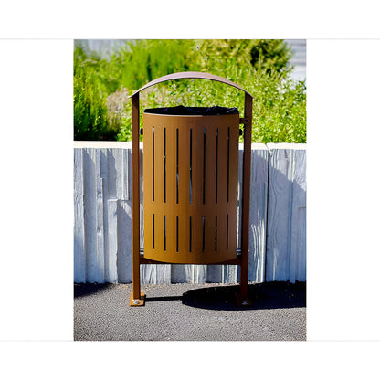 SILAOS® waste basket with ashtray, sheet steel, for concreting in, grey.