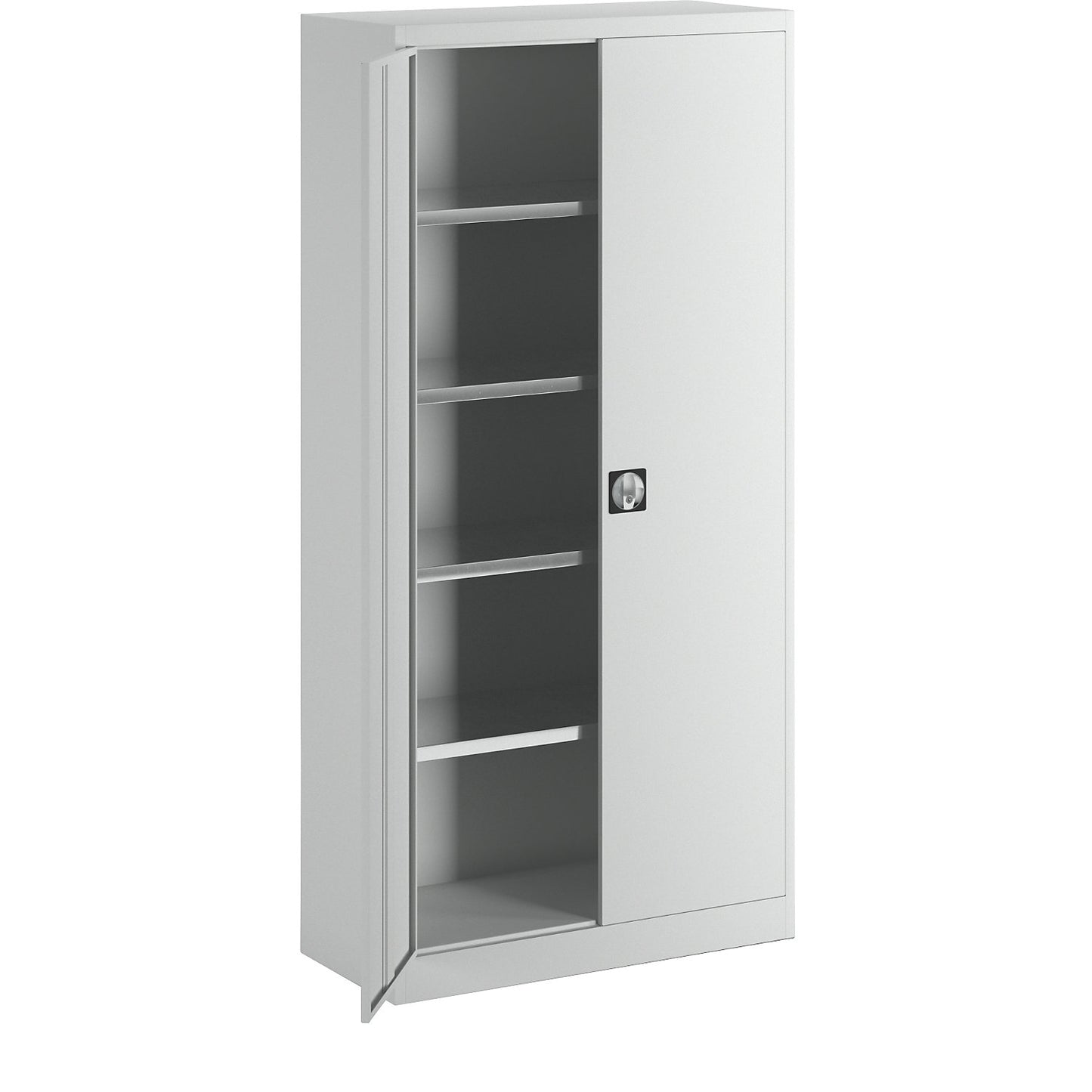 Storage cupboard, HxWxD 1950 x 950 x 420 mm, grey.