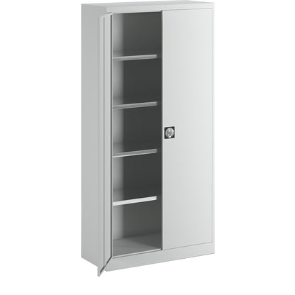 Storage cupboard, HxWxD 1950 x 950 x 420 mm, grey.
