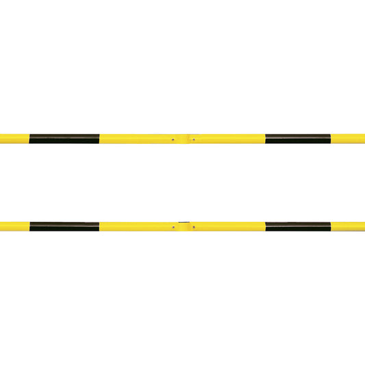 Railing system, cross pipe Ø 48 mm, yellow/black length 2000 mm.