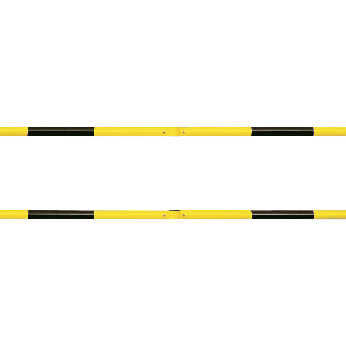 Railing system, cross pipe Ø 60 mm, yellow/black, length 2000 mm.