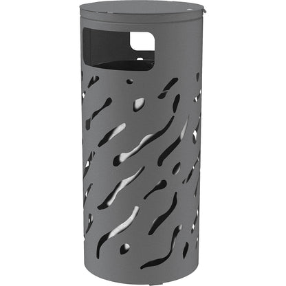 VENEDIG outdoor waste collector, capacity 80 l, with inner container, grey.