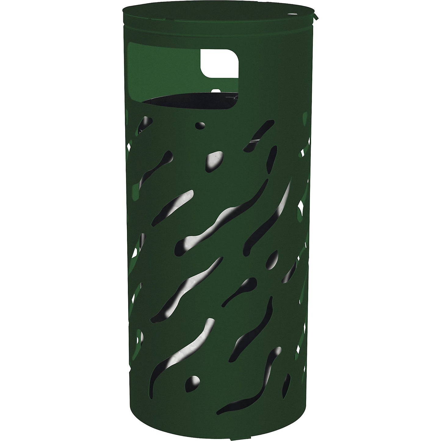 VENEDIG outdoor waste collector, capacity 80 l, with inner container, green.