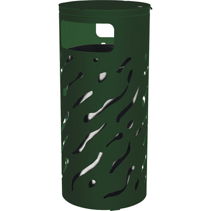 VENEDIG outdoor waste collector, capacity 80 l, with inner container, green.