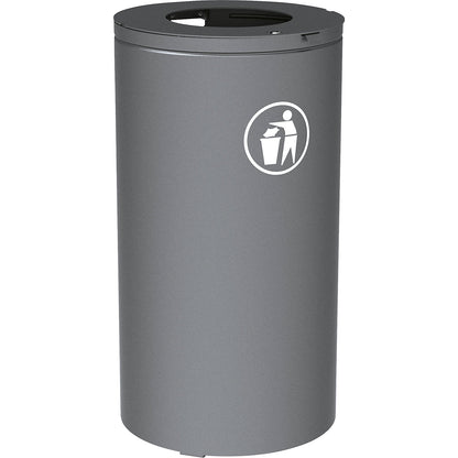 OLBIA outdoor waste collector, capacity 80 l, with inner container, grey.