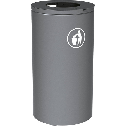 OLBIA outdoor waste collector, capacity 80 l, with inner container, grey.