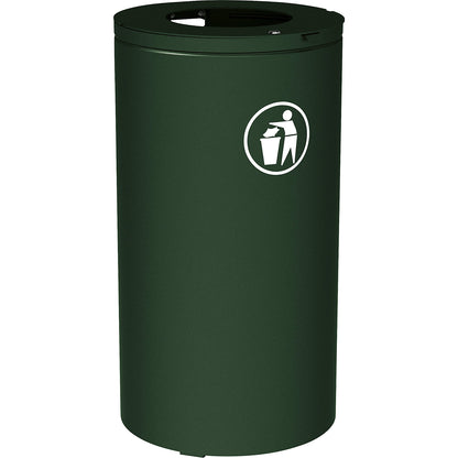 OLBIA outdoor waste collector, capacity 80 l, with inner container, green.