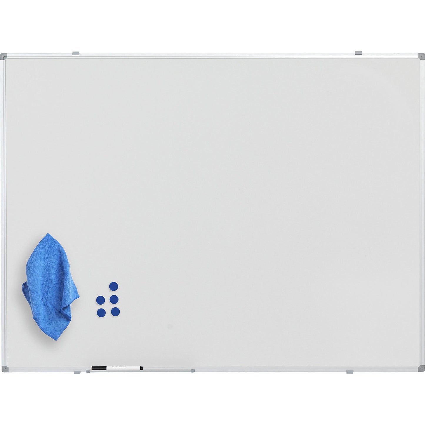 Whiteboard set incl. accessories, sheet steel, painted, WxH 900 x 600 mm.