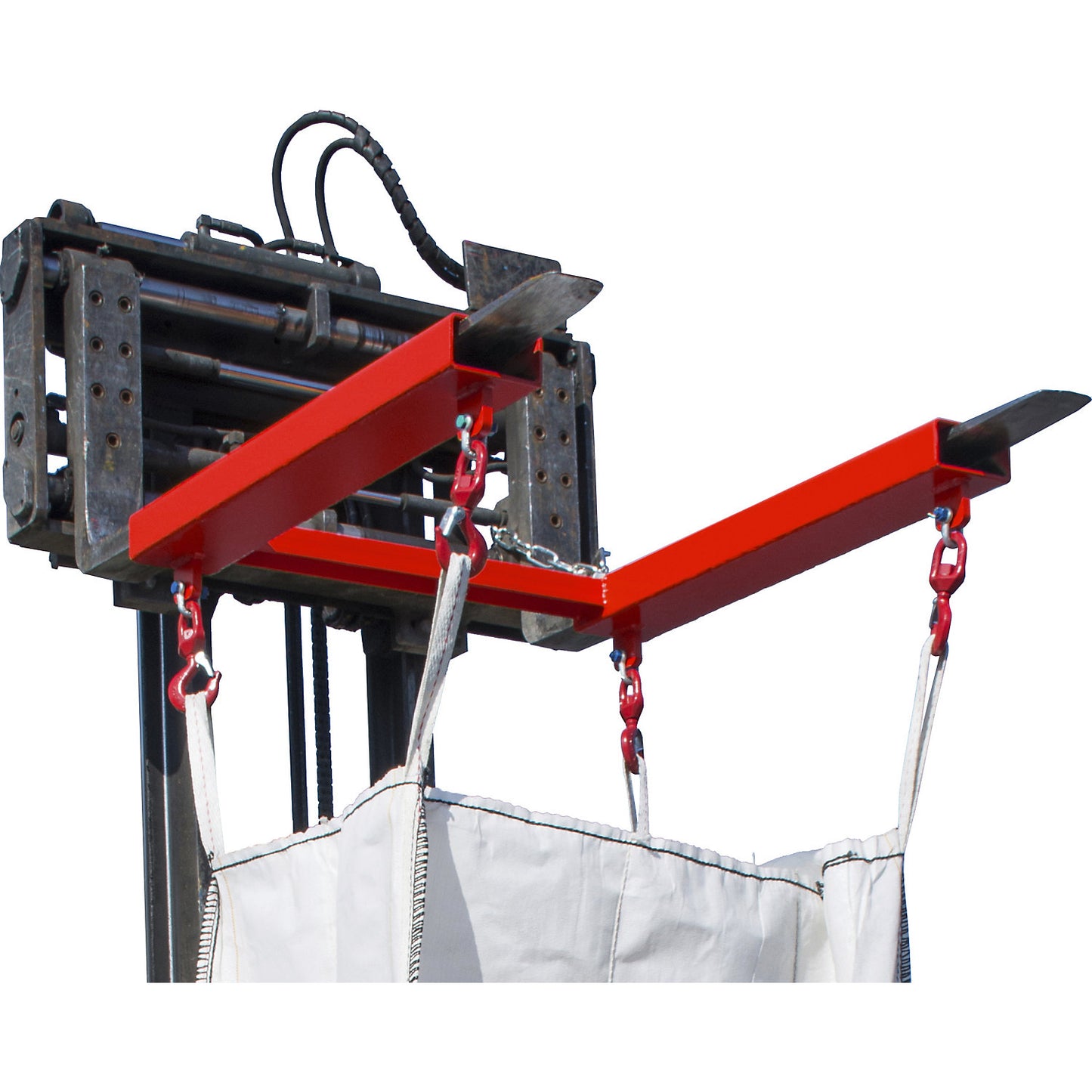 Beam for big bags, max. load 1250 kg, flame red RAL 3000.