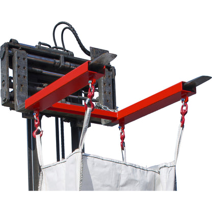 Beam for big bags, max. load 1250 kg, flame red RAL 3000.