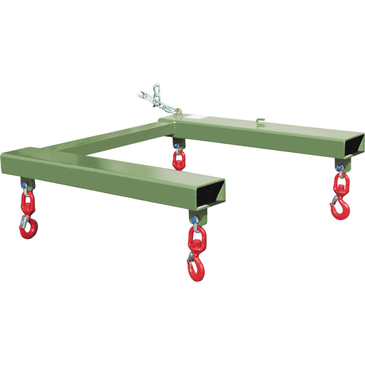 Beam for big bags, max. load 1250 kg, reseda green RAL 6011.