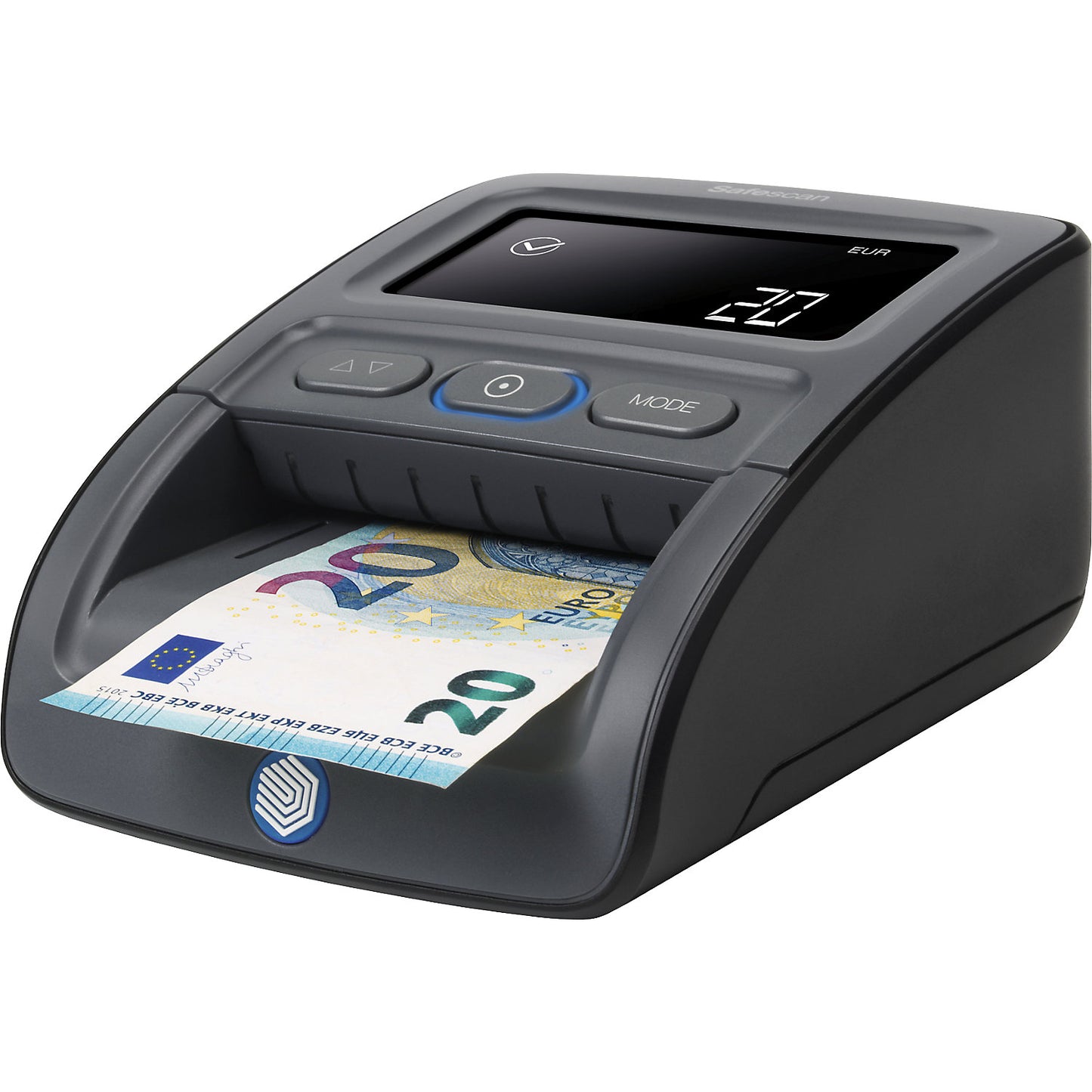 Banknote verifier 155-S, automatic, 7-fold counterfeit money detection, currency EUR, CHF, GBP, SEK, NOK, DKK.