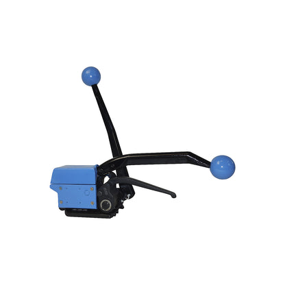 Tensioning and sealing device for steel strapping, manual, no seals, for strap width 13, 16, 19 mm.
