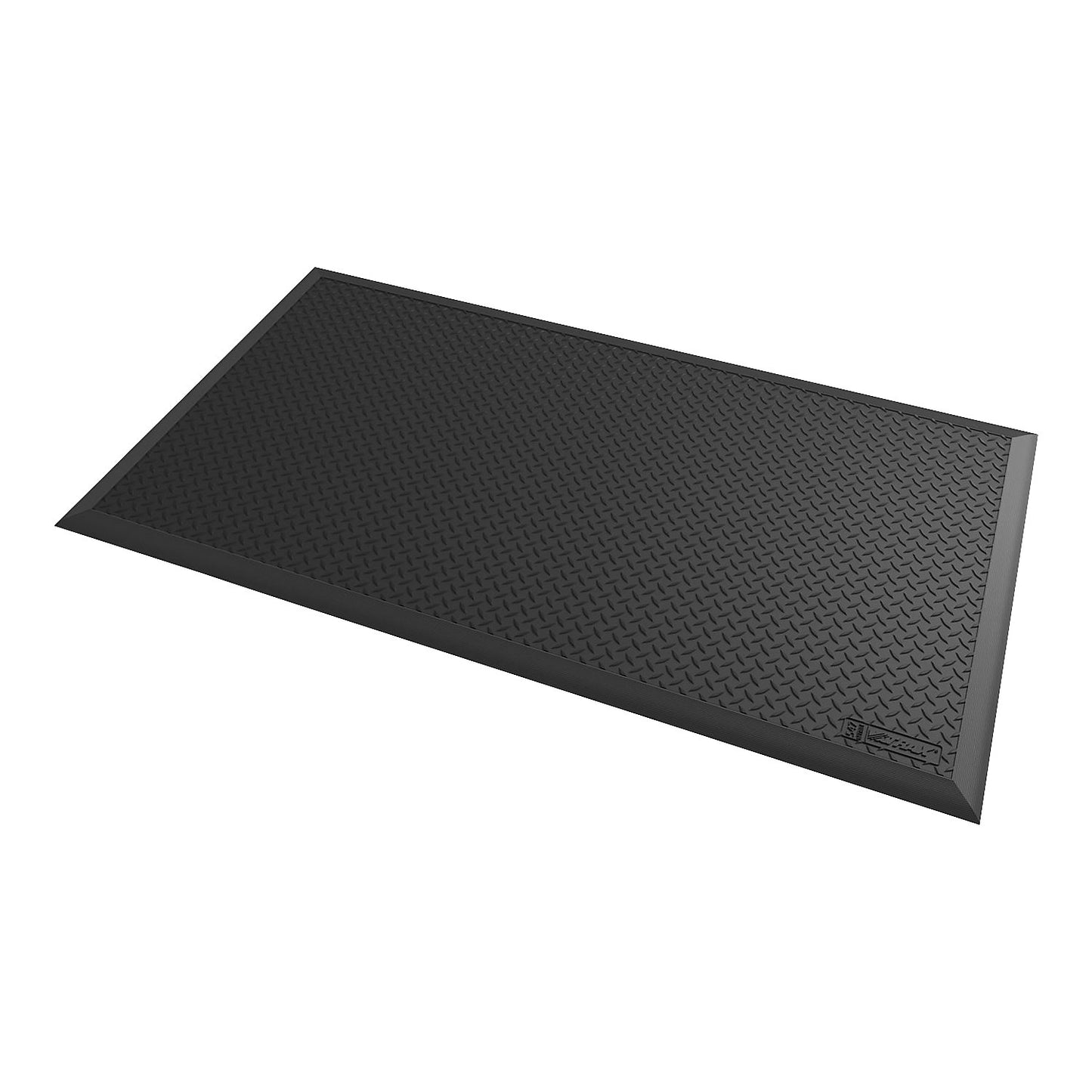 Diamond Flex™ ESD anti-fatigue matting, LxW 1630 x 1020 mm, all round edge panels, black.