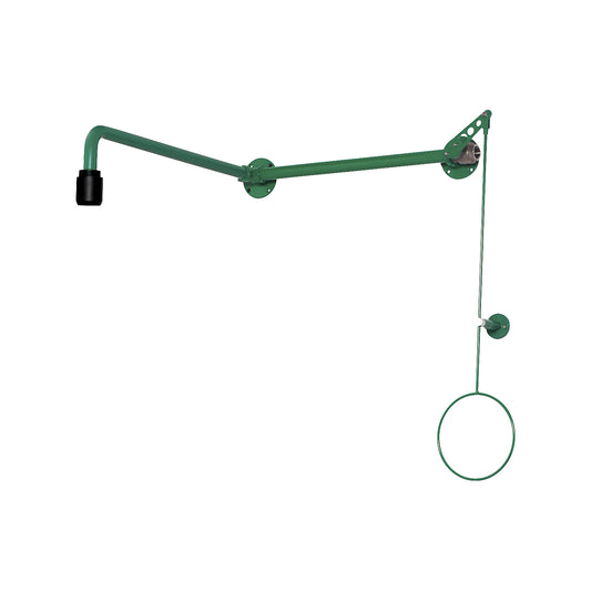 ClassicLine body emergency shower, above door installation, green, black.
