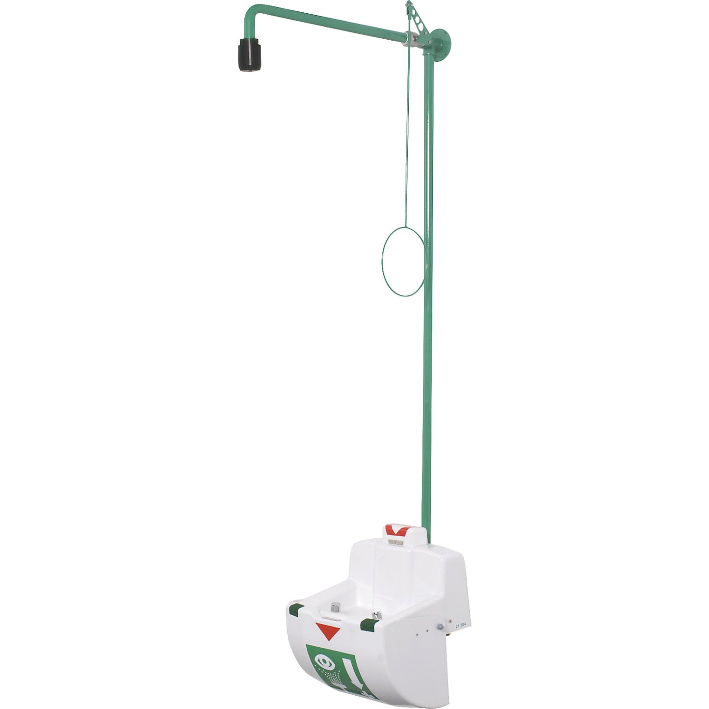 ClassicLine emergency shower combination, collection basin, cover, safety eye shower.