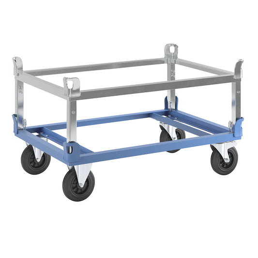 Pallet dolly with collar, max. load 500 kg, blue.