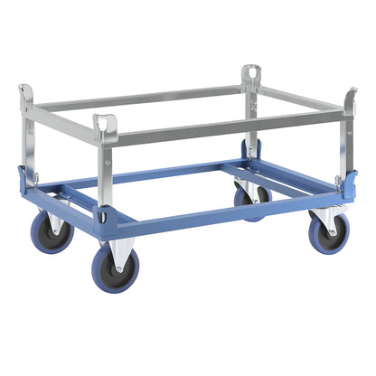 Pallet dolly with collar, max. load 1000 kg, blue.