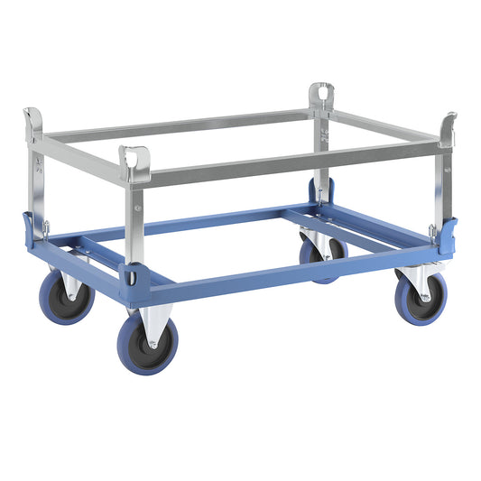 Pallet dolly with collar, max. load 1000 kg, blue.