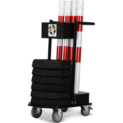 Chain stand set with dolly, 6 connection links, red / white.