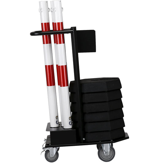 Chain stand set with dolly, 6 connection links, red / white.