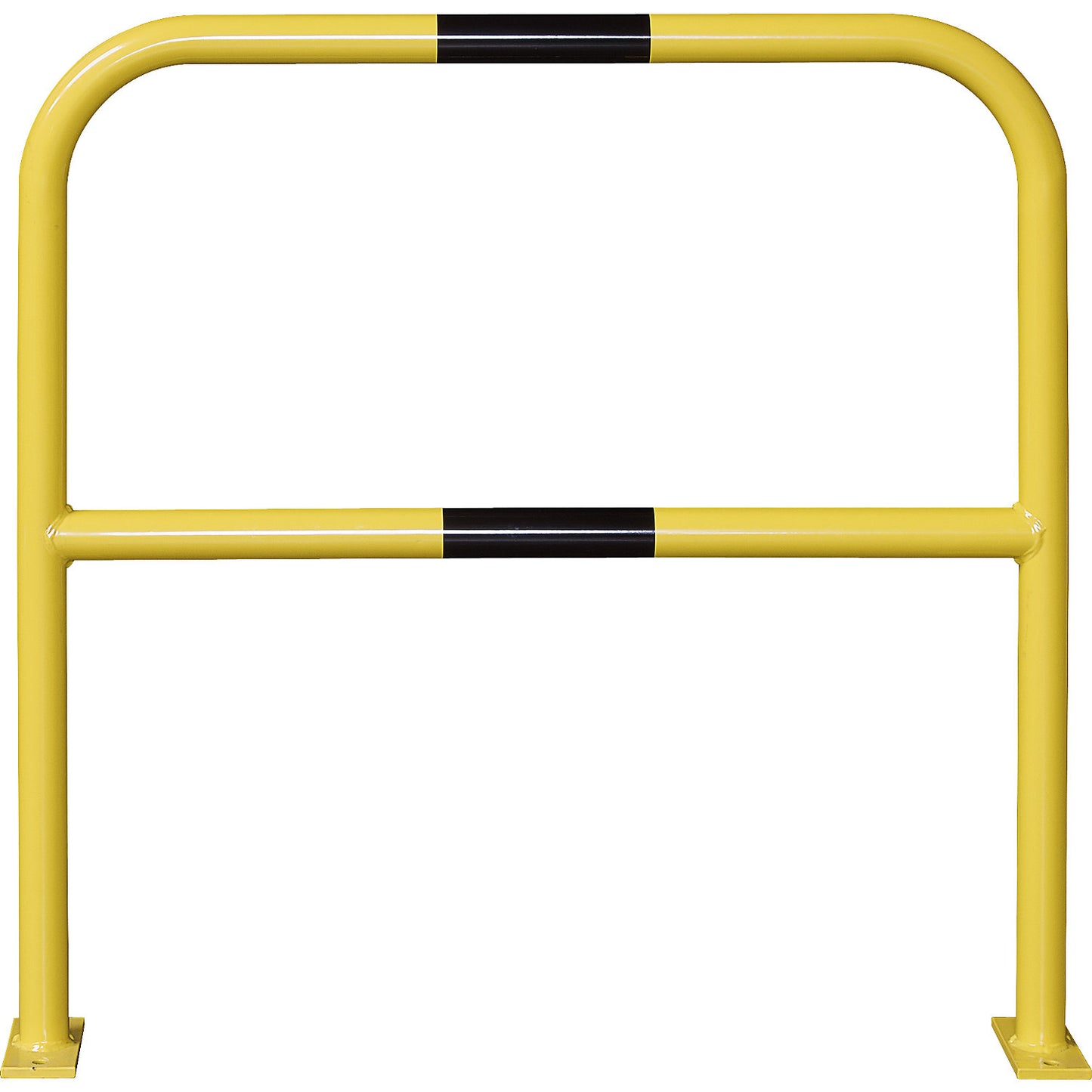 Protective barrier rail, steel, Ø 48 mm, for bolting in place, width 1000 mm, zinc plated/coated.