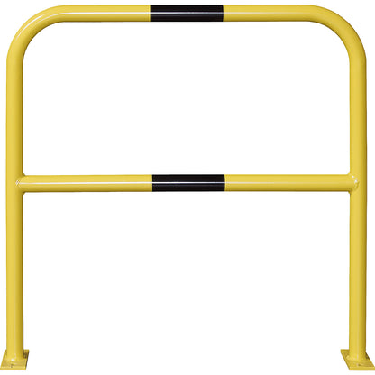 Protective barrier rail, steel, Ø 48 mm, for bolting in place, width 1000 mm, zinc plated/coated.