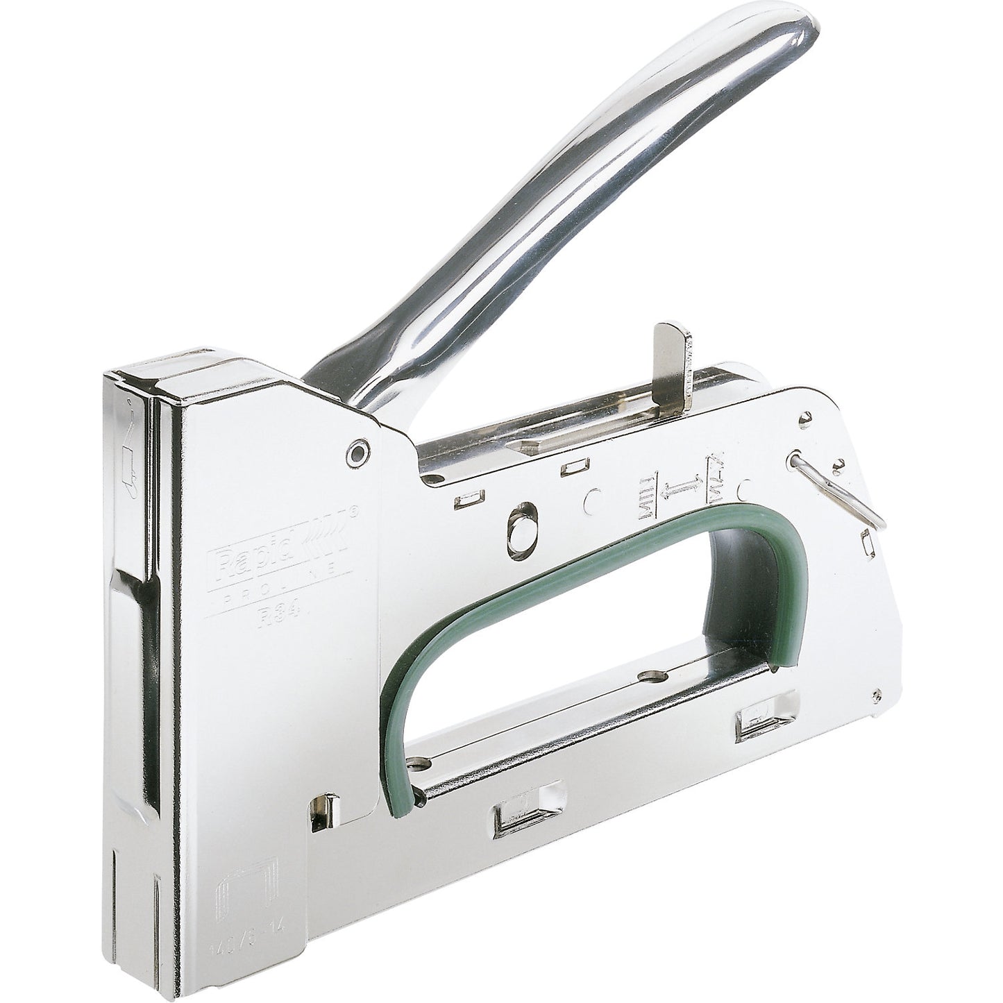 Staple gun, for open stapling, mechanical for staples 6 - 14 mm.