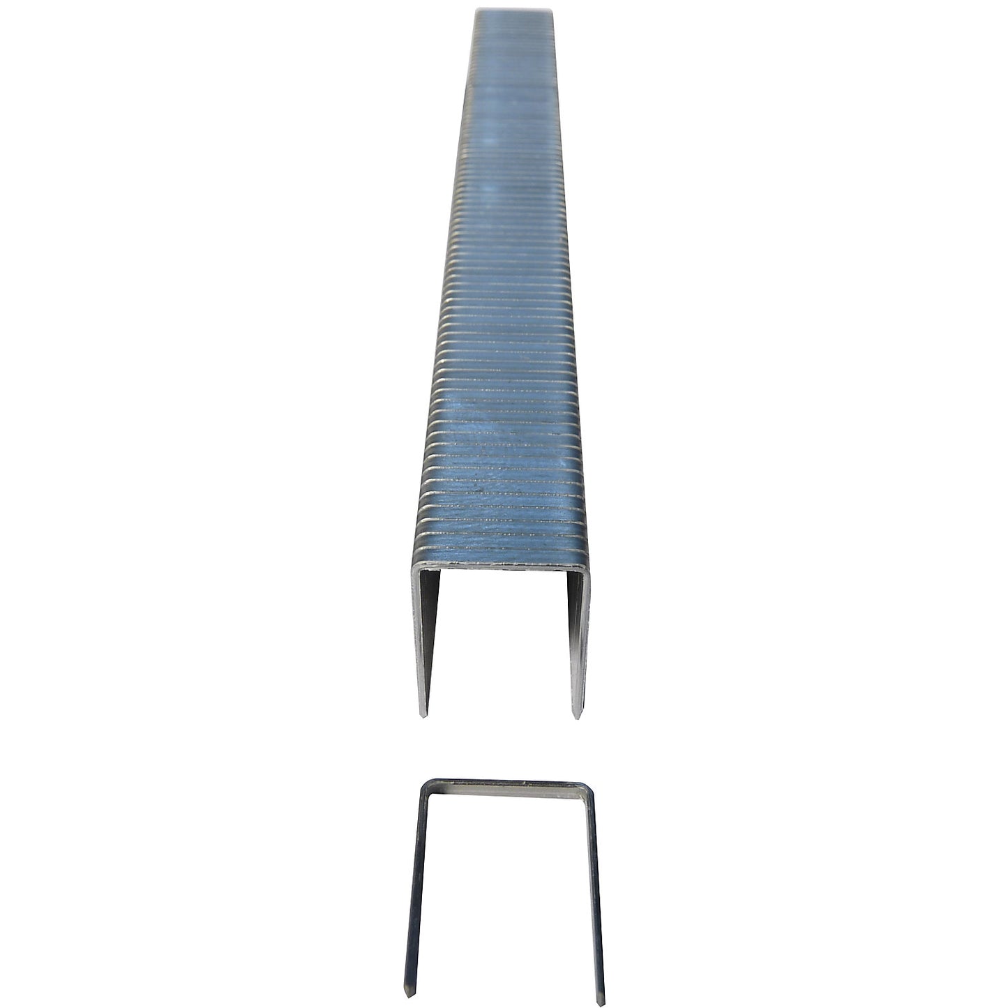 Staples for hand tackers with open stapling, pack of 20000, 14 mm leg length.