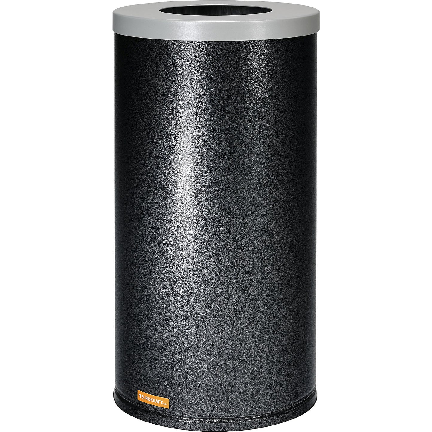 Recyclable waste collector, capacity 70 l, individual with retaining ring, silver lid.