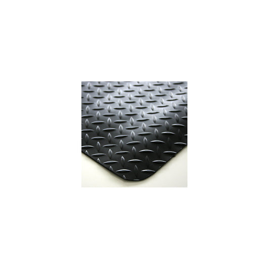 DECKPLATE anti-fatigue matting, fixed dimensions, black, 900 x 600 mm.