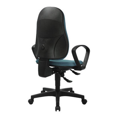 SUPPORT SY ergonomic swivel chair, with arm rests, synchronous mechanism, dark petrol.