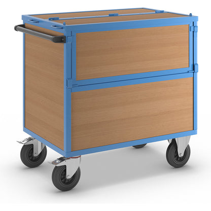Container truck, walls made of MDF panels, with lid, LxW 1050 x 700 mm.