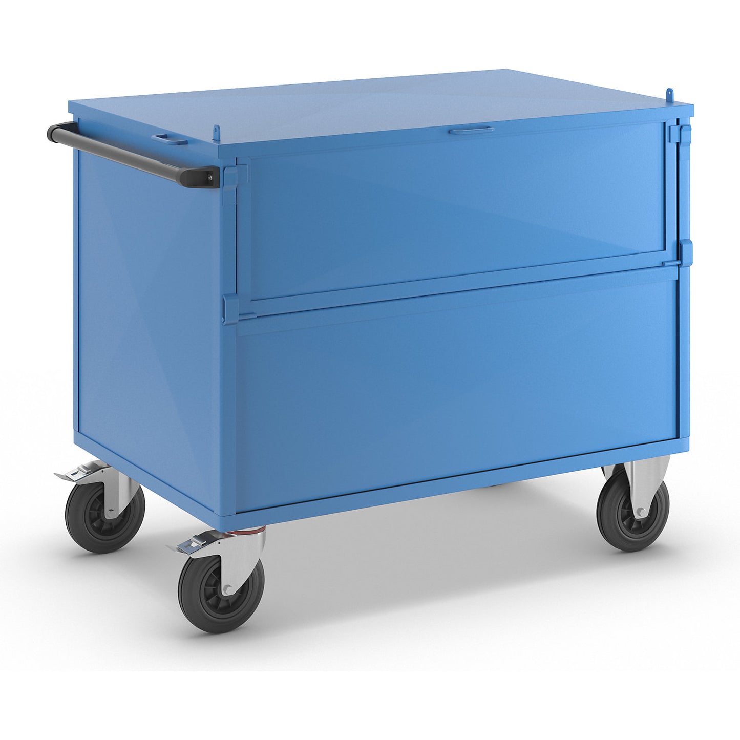 Container truck, walls made of sheet steel, with lid, LxW 1250 x 800 mm.