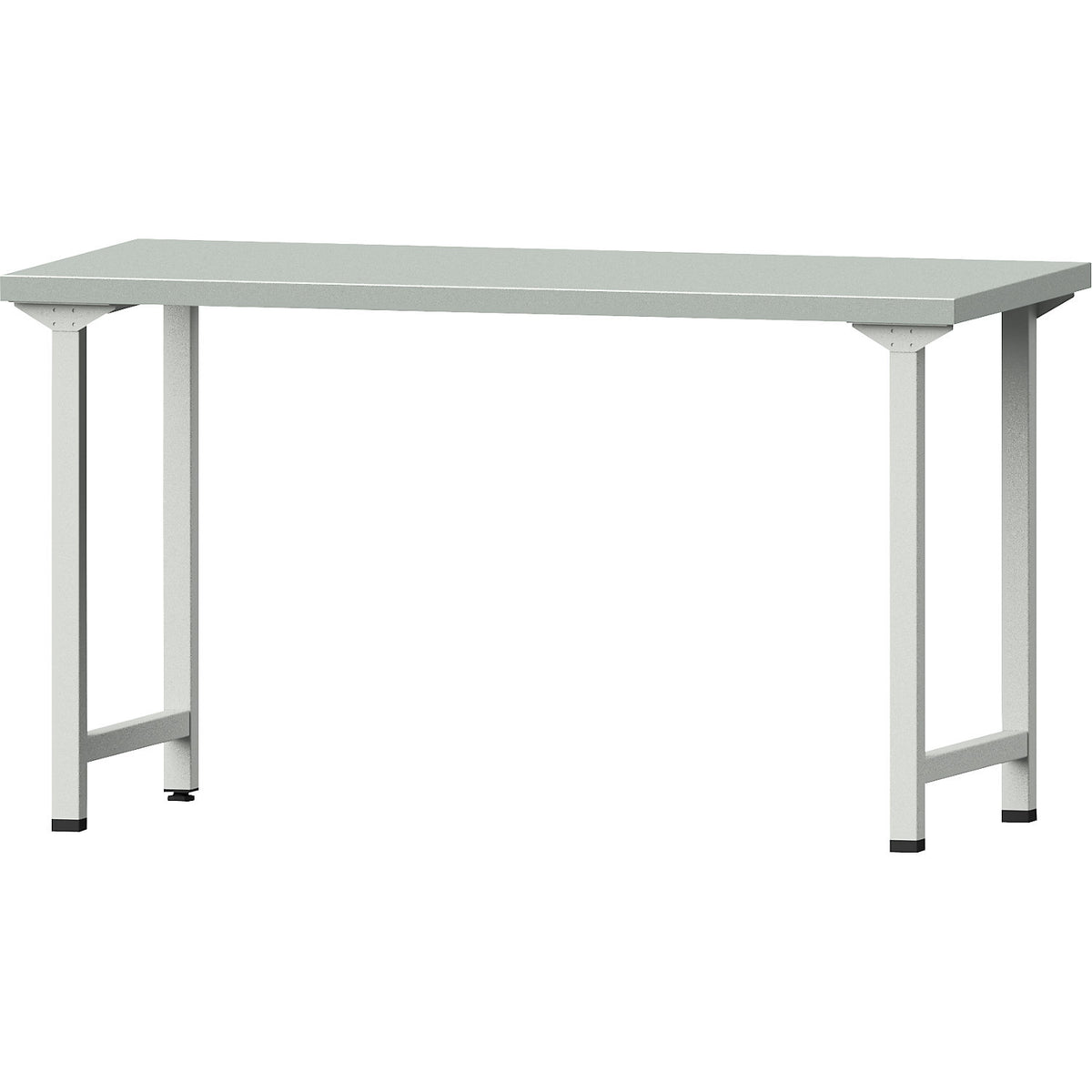 Workbench, Series V frame construction, standard model, W x D 1500 x 700 mm, sheet steel covered worktop.